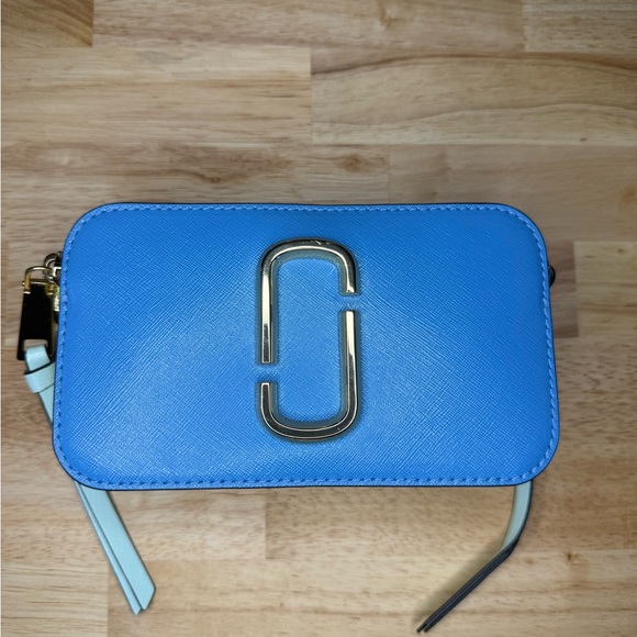 Marc Jacobs Blue and Neon Green Snapshot Crossbody Bag with Matching Cardholder - Picture 5 of 13